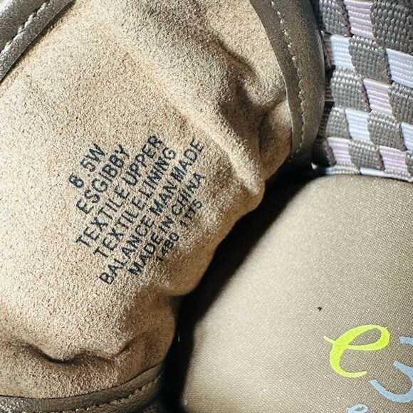 Easy Spirit Flat Closed Toe Checkered Print Slip On Comfy Size 8,5W - Picture 7 of 8